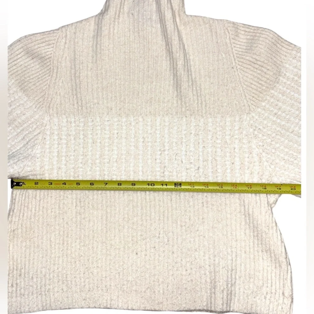 French Connection Vhori Mock Neck Sweater In Oatmeal Mel Women’s Size Medium - Picture 7 of 12